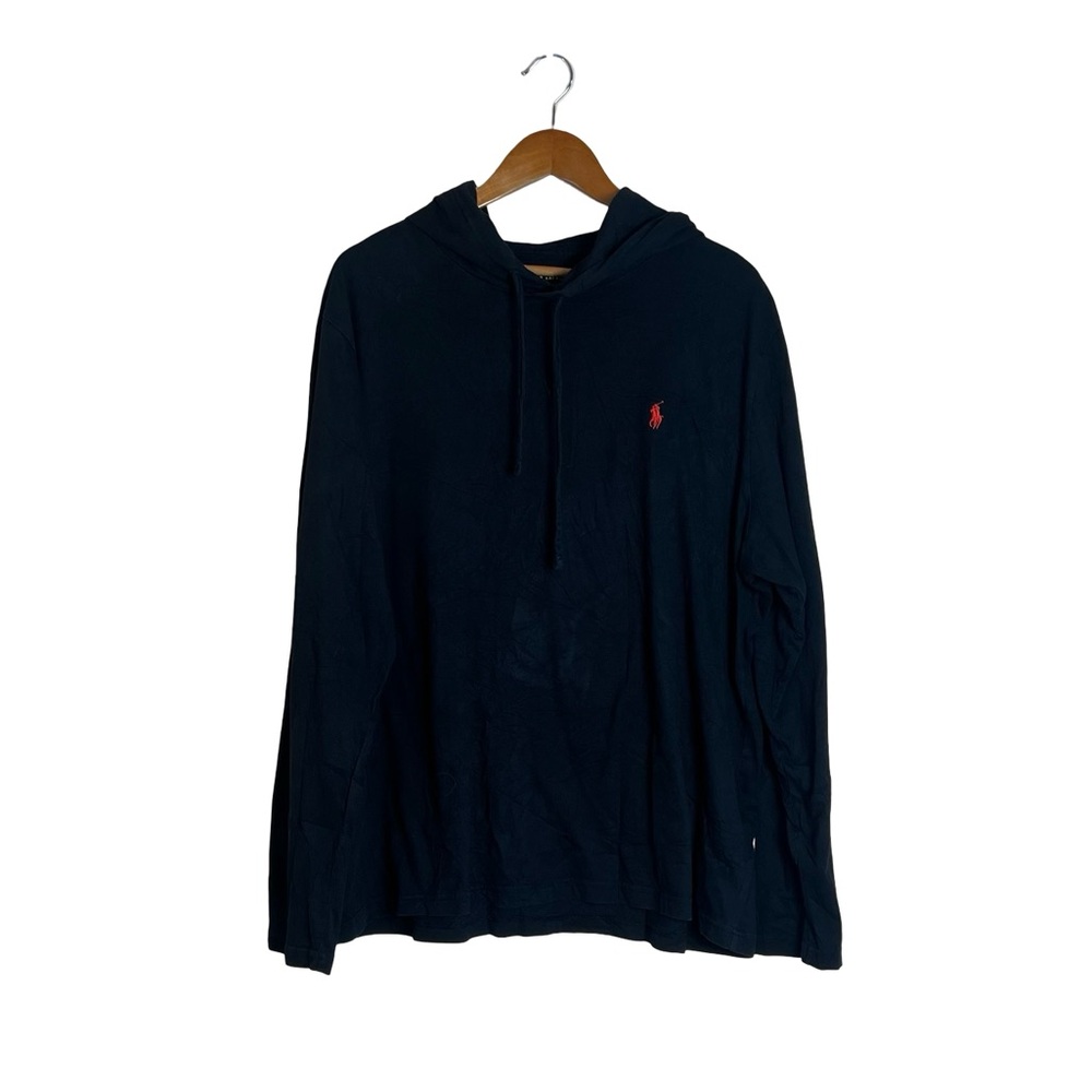 Polo Ralph‎ Lauren black hooded long sleeve shirt. Size x large